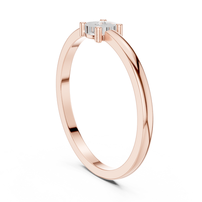 Classic Fancy Round Cut Solitaire Lab Diamond Ring - View 11