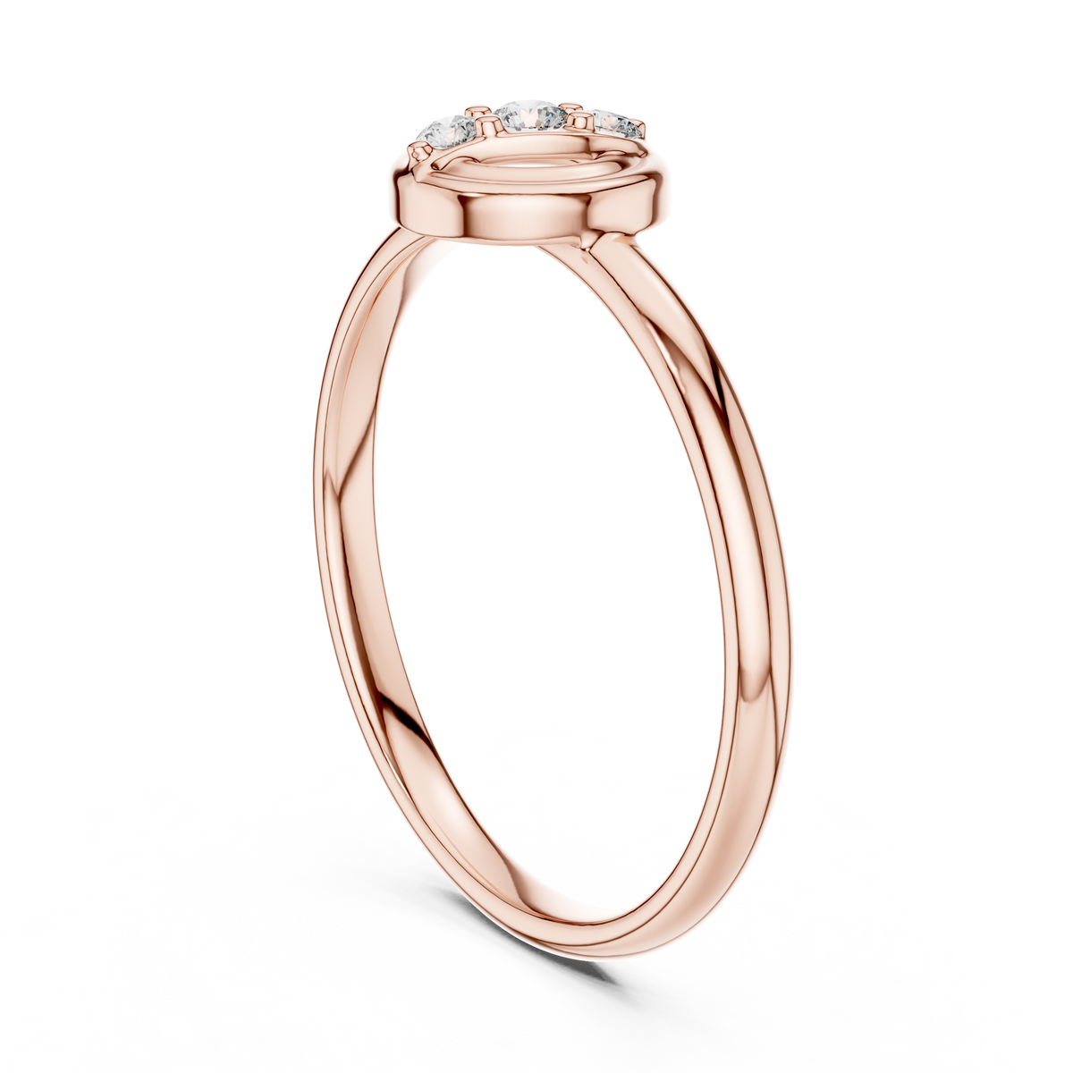 Round Cut Lab Diamond Cluster Ring With Open Frame Design - View 11
