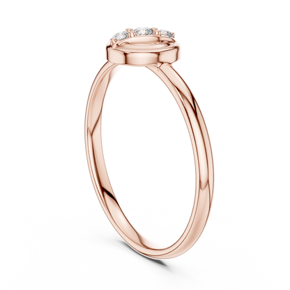 Round Cut Lab Diamond Cluster Ring With Open Frame Design - View 11