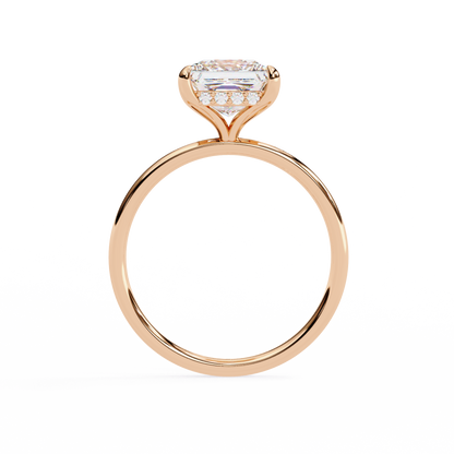 Princess Cut Lab Diamond Solitaire Engagement Ring - View 5