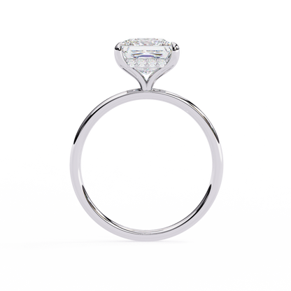 Princess Cut Lab Diamond Solitaire Engagement Ring - View 7