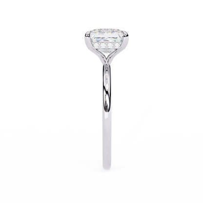 Princess Cut Lab Diamond Solitaire Engagement Ring - View 2