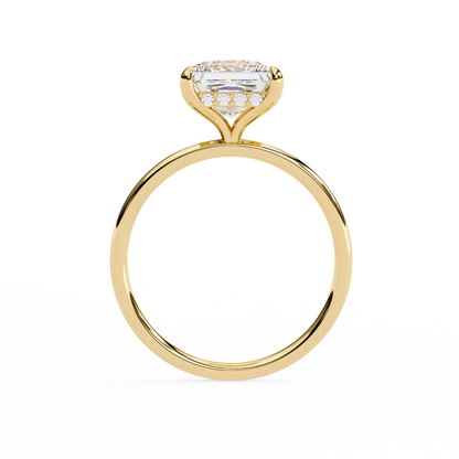 Princess Cut Lab Diamond Solitaire Engagement Ring - View 6