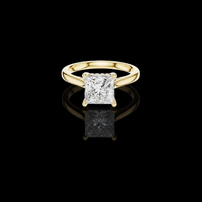 Classic Princess Cut Lab Diamond Solitaire Ring