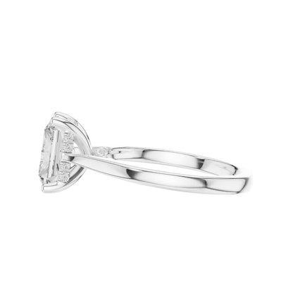 Radiant Cut Lab Diamond Split Shank Solitaire Engagement Ring - View 9