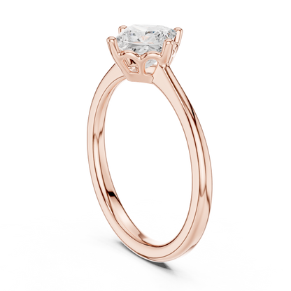 Princess Cut Lab Diamond Solitaire Rings - View 6