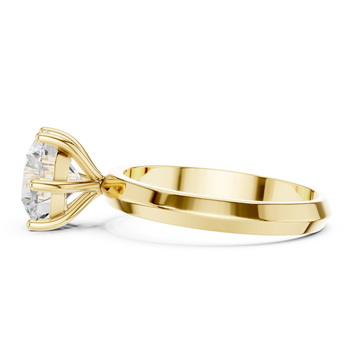 round cut lab diamond solitaire engagement ring - view 7
