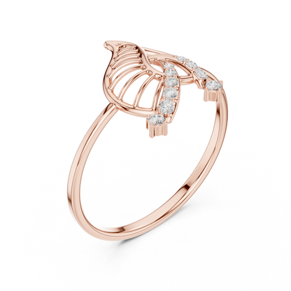 Nature-Inspired Moissanite Diamond Statement Delicate Ring - View 3