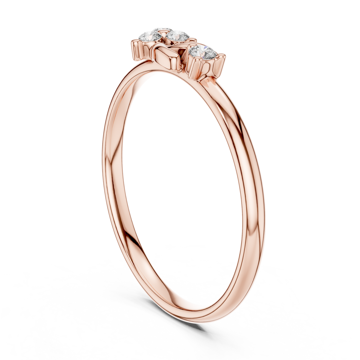 round lab diamond open twist cluster ring - view 6