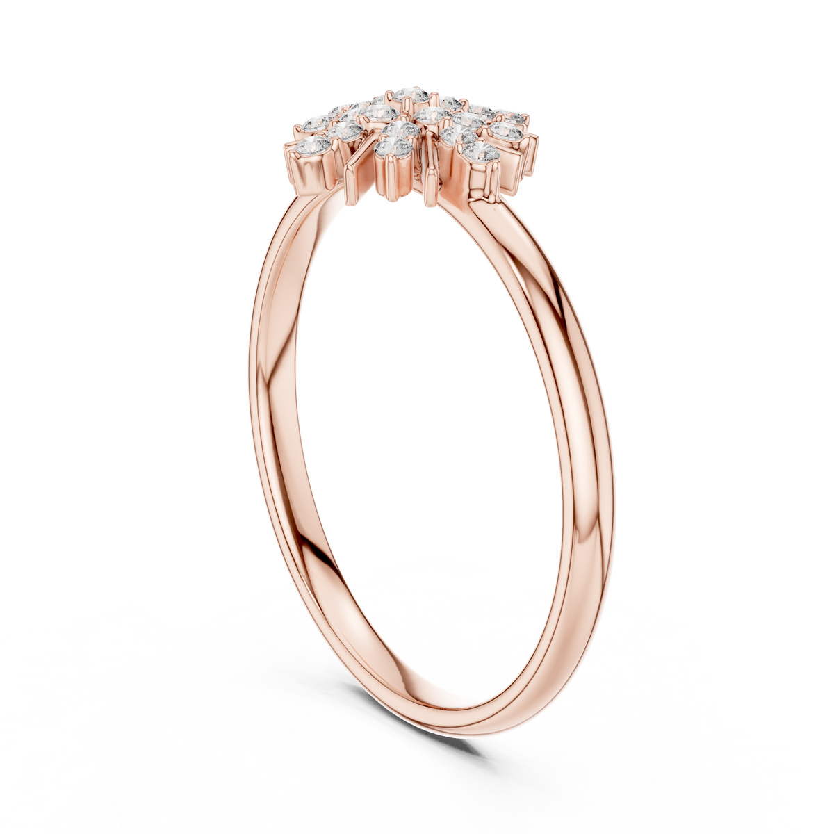 round lab diamond starburst cluster statement ring - view 6
