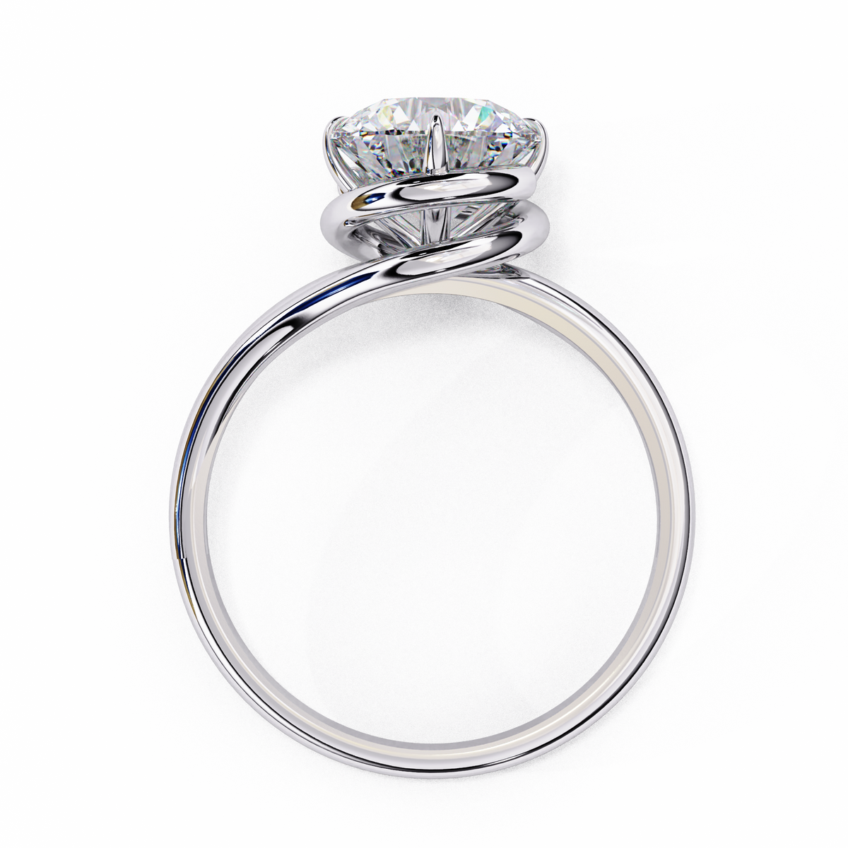 unique round cut lab diamond solitaire promise ring - view 10