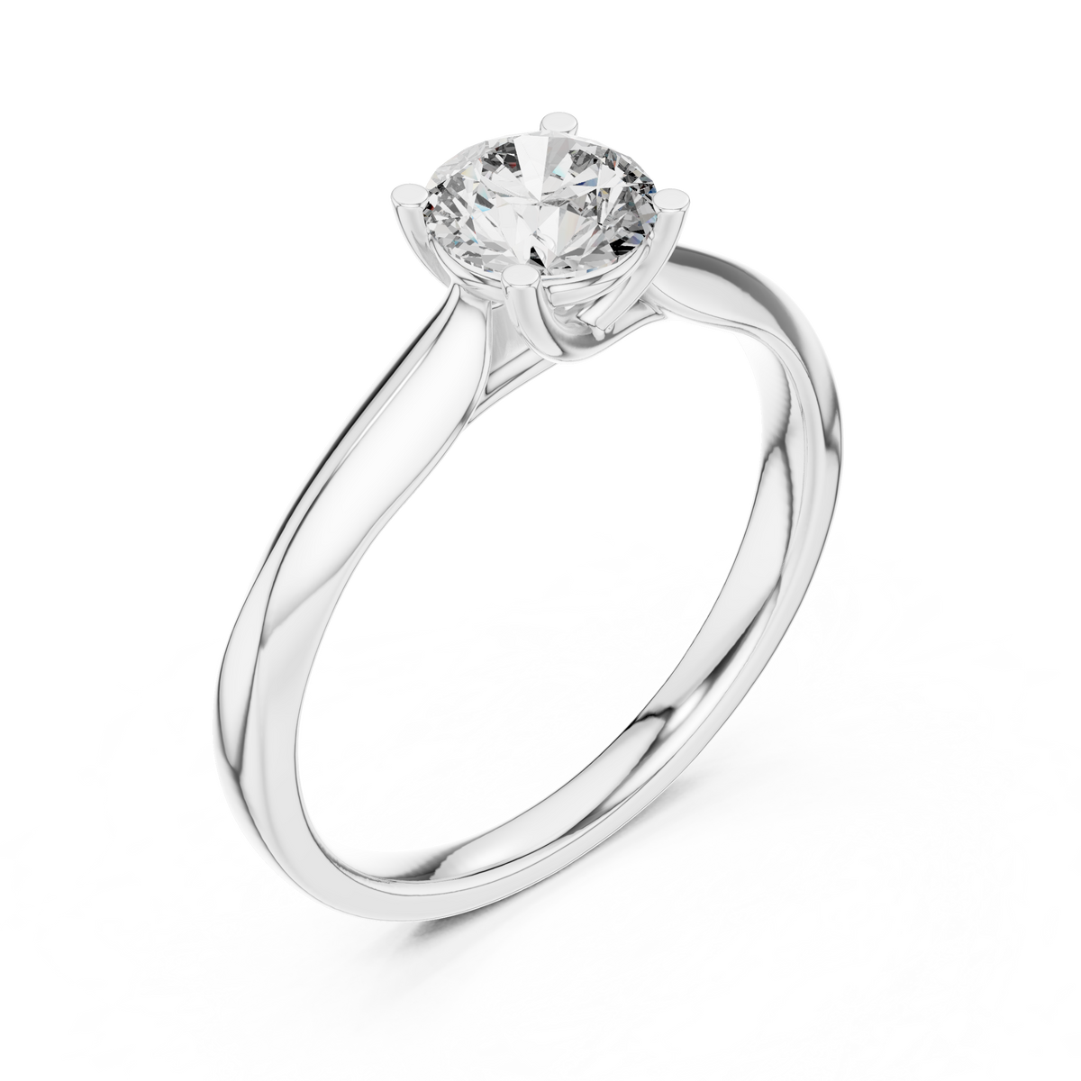 round cut lab diamond minimalist ring - view 8