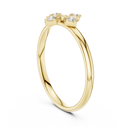 Geometric Round Lab Diamond Engagement Ring - View 5