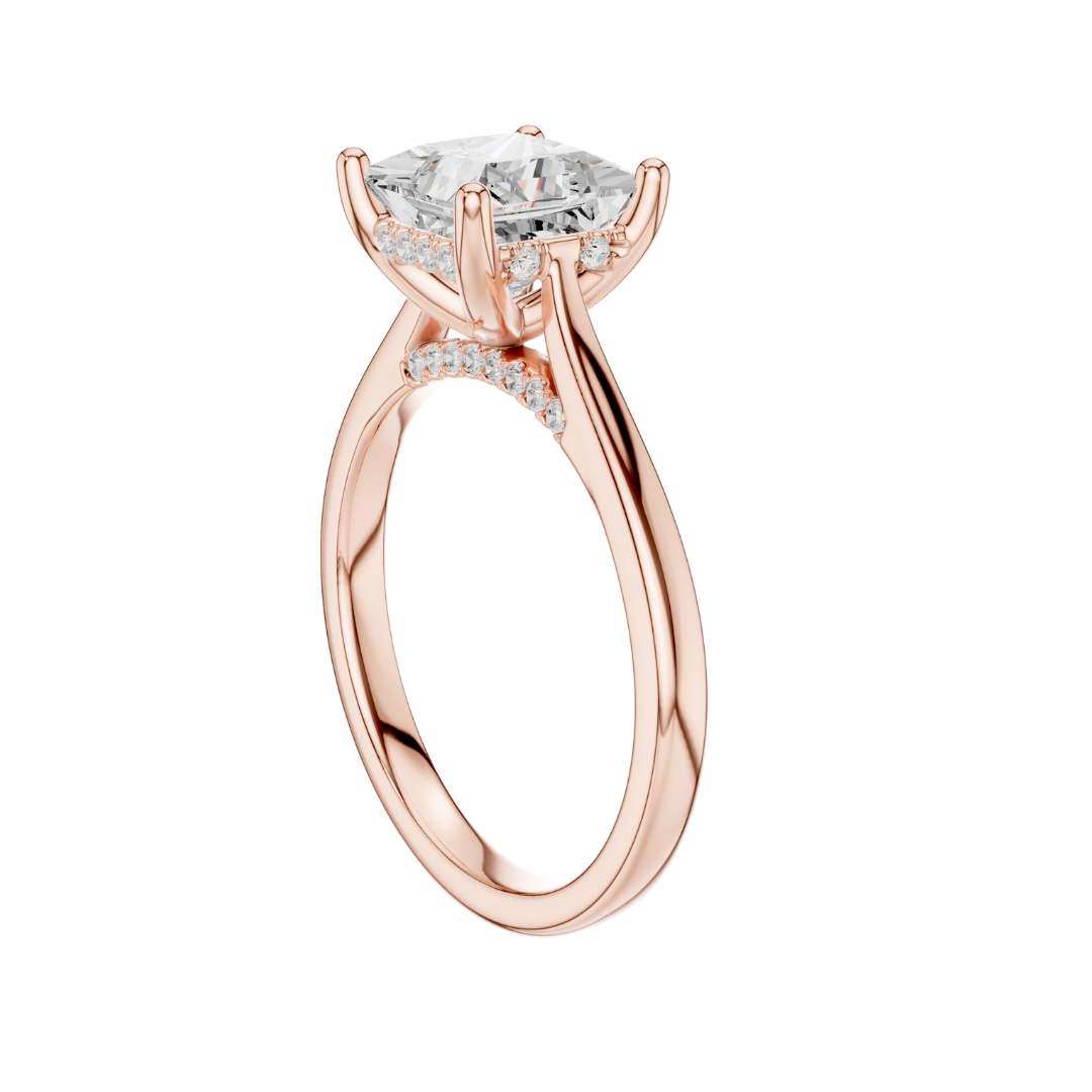 classic princess cut lab diamond solitaire ring - view 11