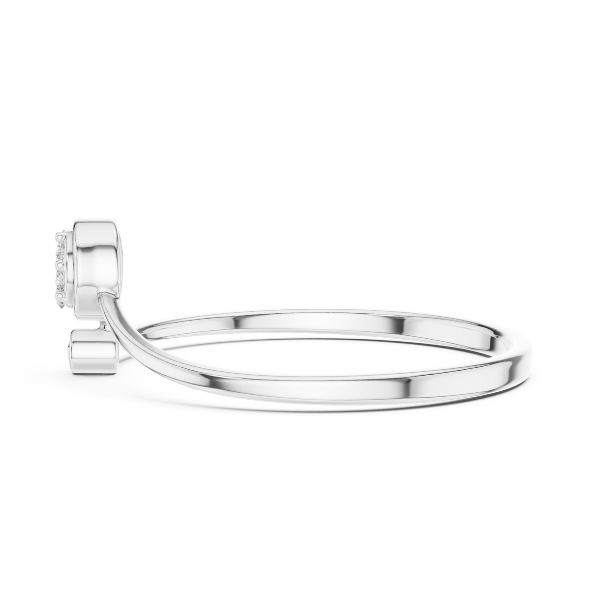 round lab diamond bezel set cluster anniversary ring - view 10