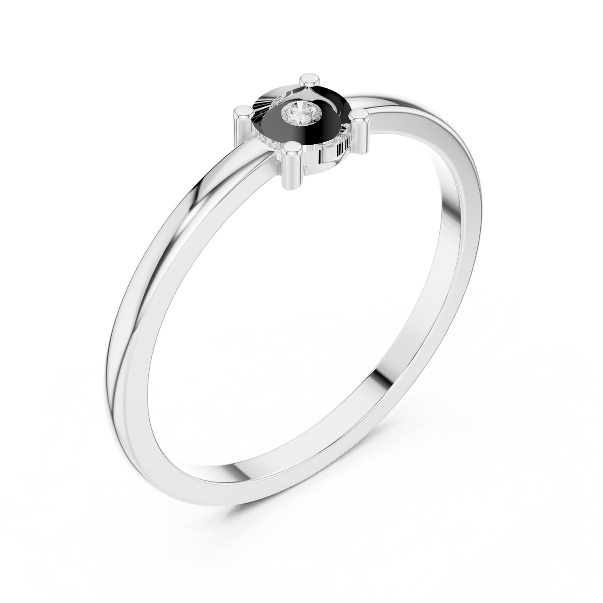 classic fancy round cut solitaire lab diamond ring - view 6
