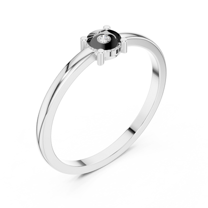 Classic Fancy Round Cut Solitaire Lab Diamond Ring - View 6