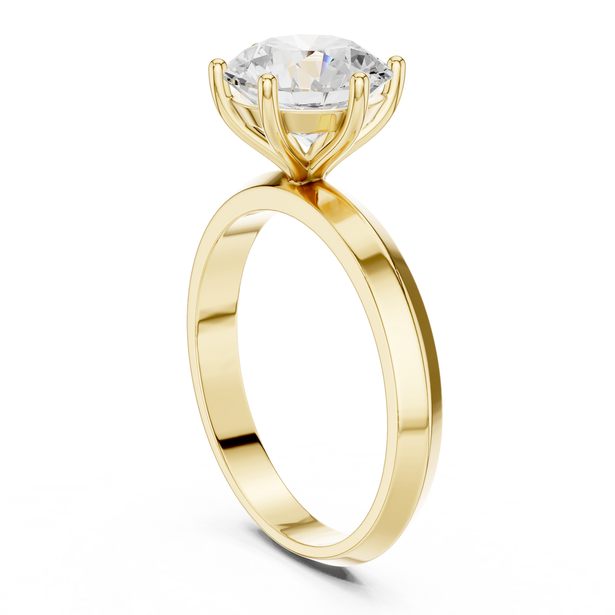 round cut lab diamond solitaire engagement ring - view 10