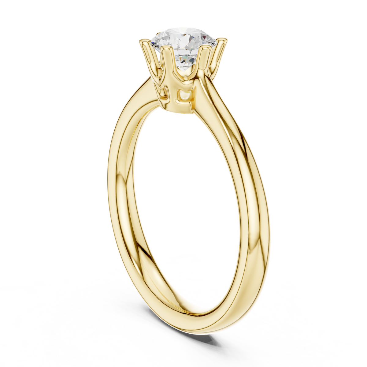 round cut lab diamond delicate solitaire engagement ring - view 5