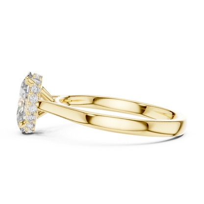 Solitaire Oval Cut Lab Diamond Engagement Ring - View 10