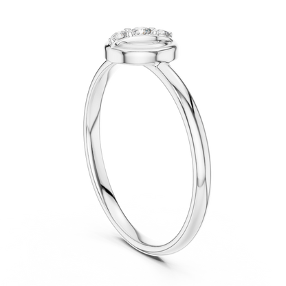 Round Cut Lab Diamond Cluster Ring With Open Frame Design - View 12