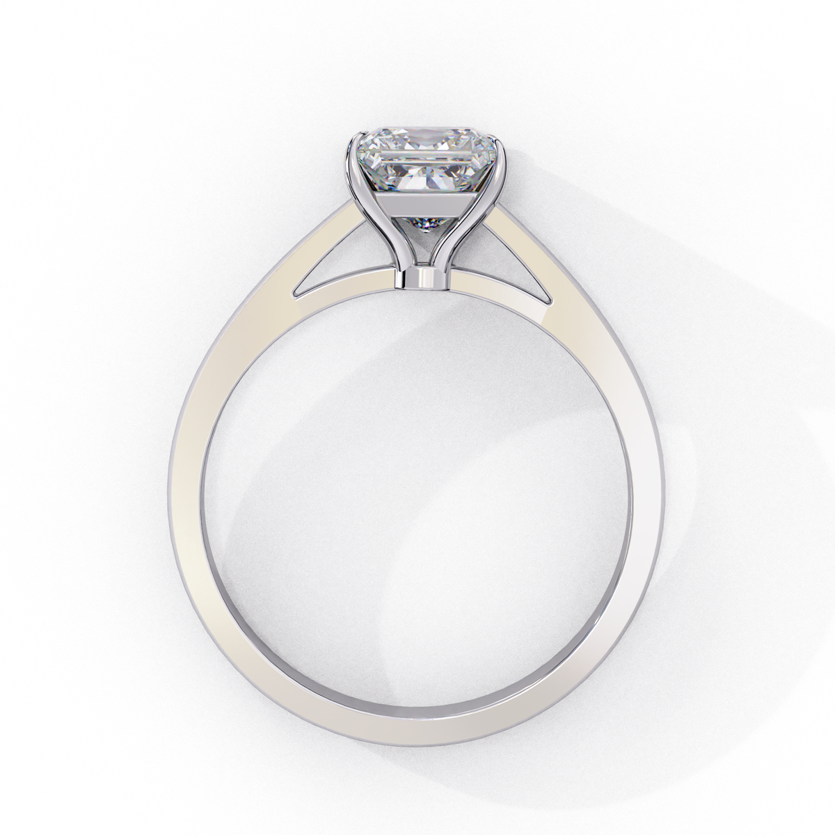 Classic Princess Cut Lab Diamond Solitaire Delicate Ring - View 10