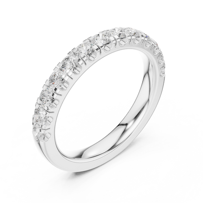 Stackable Round Moissanite Diamond Wedding Band - View 4