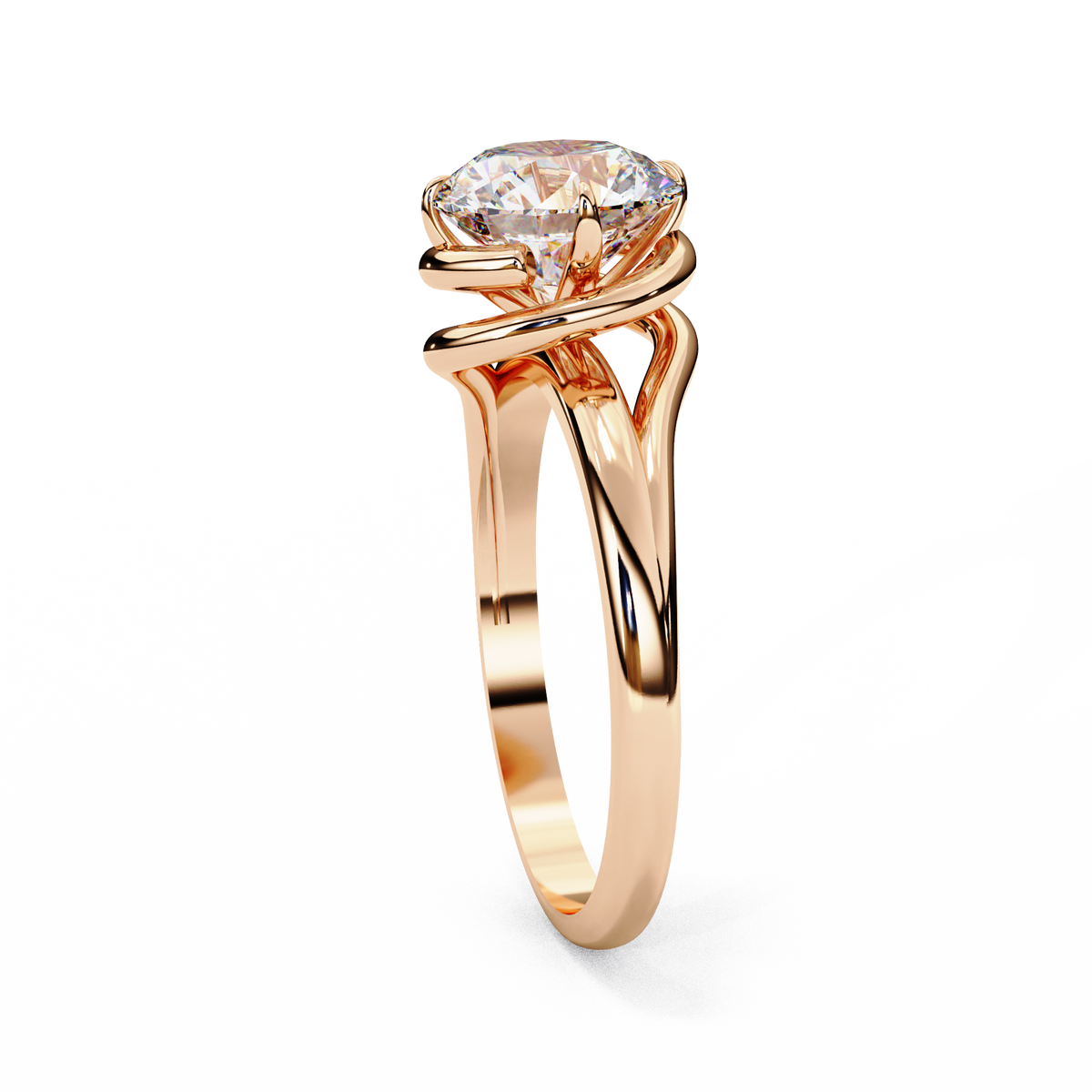 unique round cut lab diamond solitaire promise ring - view 6