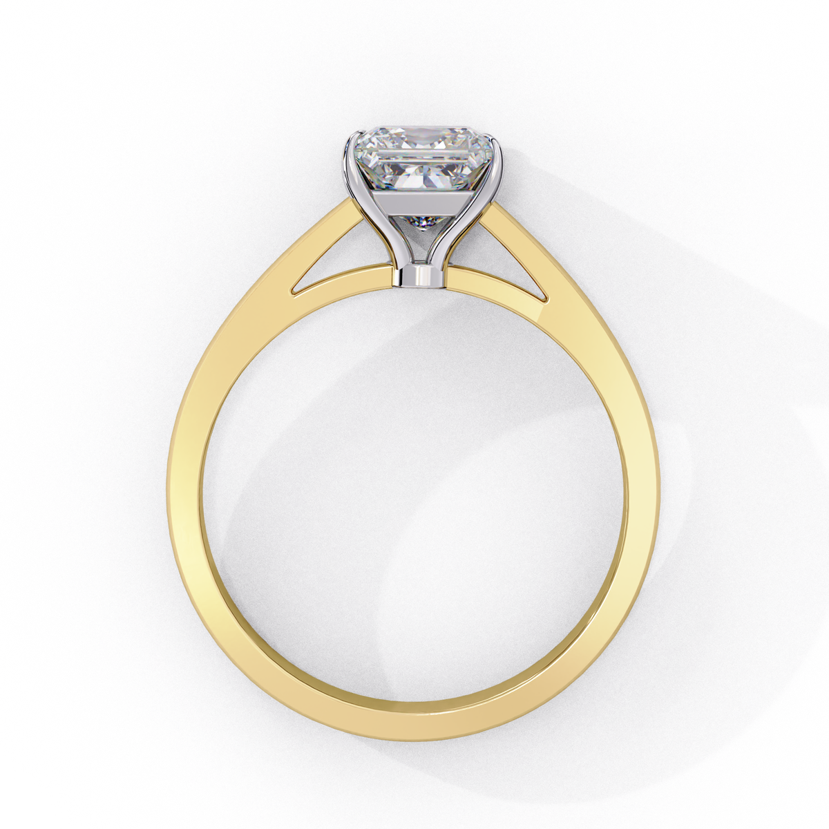 Classic Princess Cut Lab Diamond Solitaire Delicate Ring - View 8
