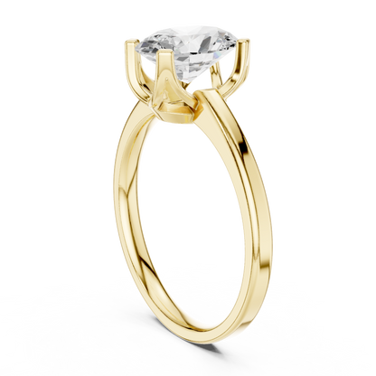 Exquisite Oval Cut Moissanite Diamond Solitaire Ring - View 10