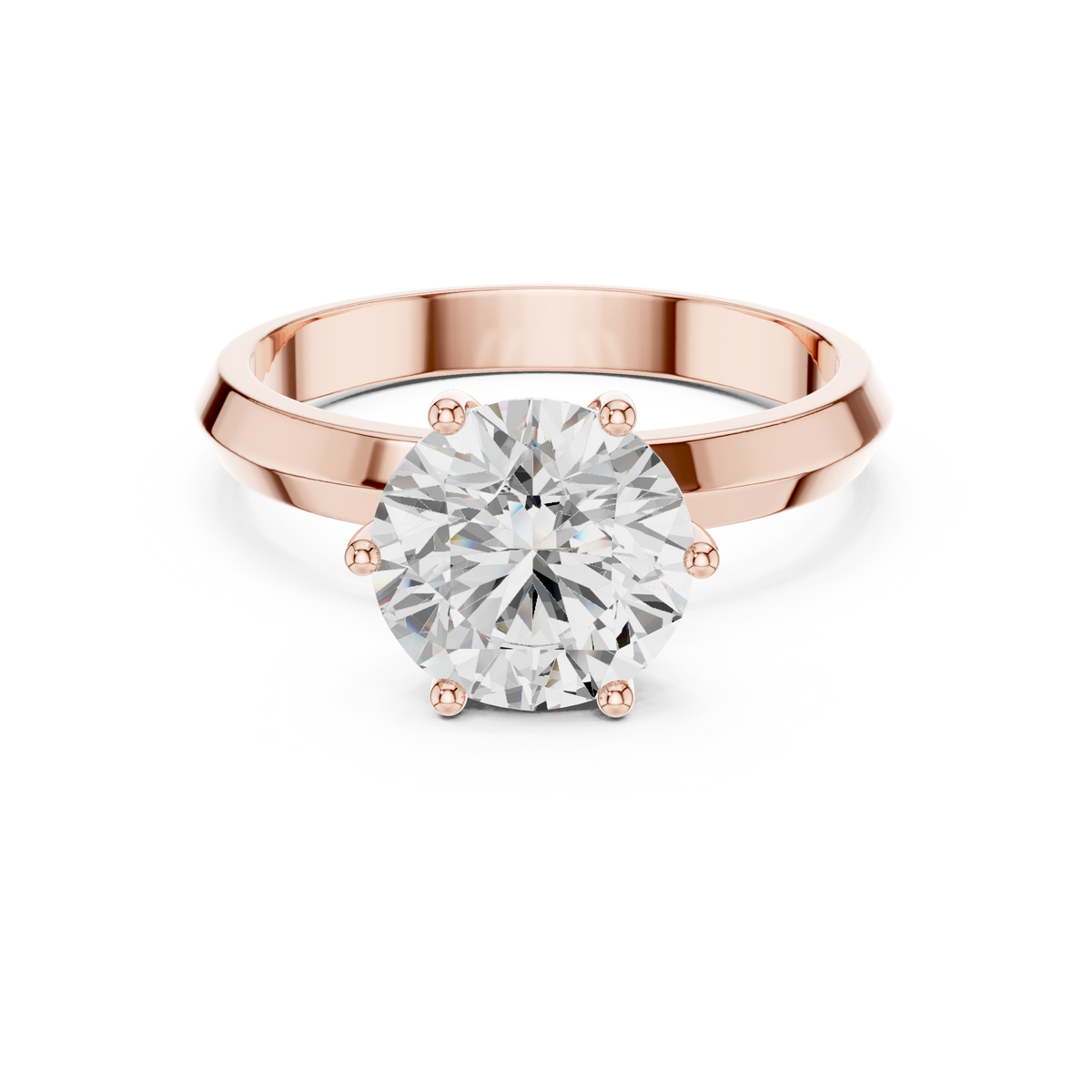 round cut lab diamond solitaire engagement ring - view 2