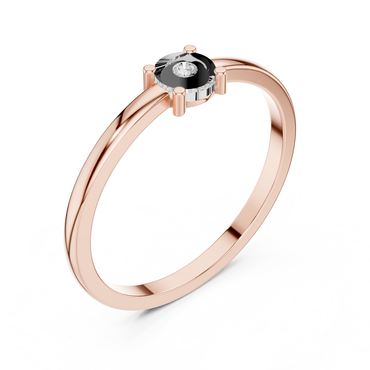 classic fancy round cut solitaire lab diamond ring - view 5