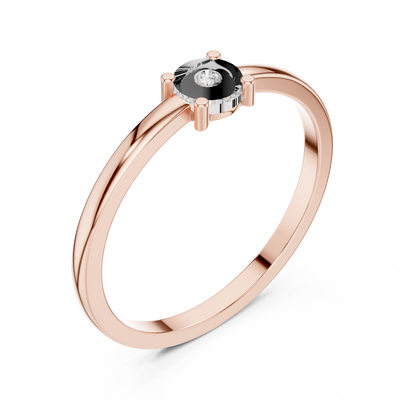 Classic Fancy Round Cut Solitaire Lab Diamond Ring - View 5