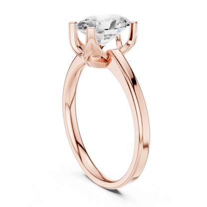 Exquisite Oval Cut Moissanite Diamond Solitaire Ring - View 11
