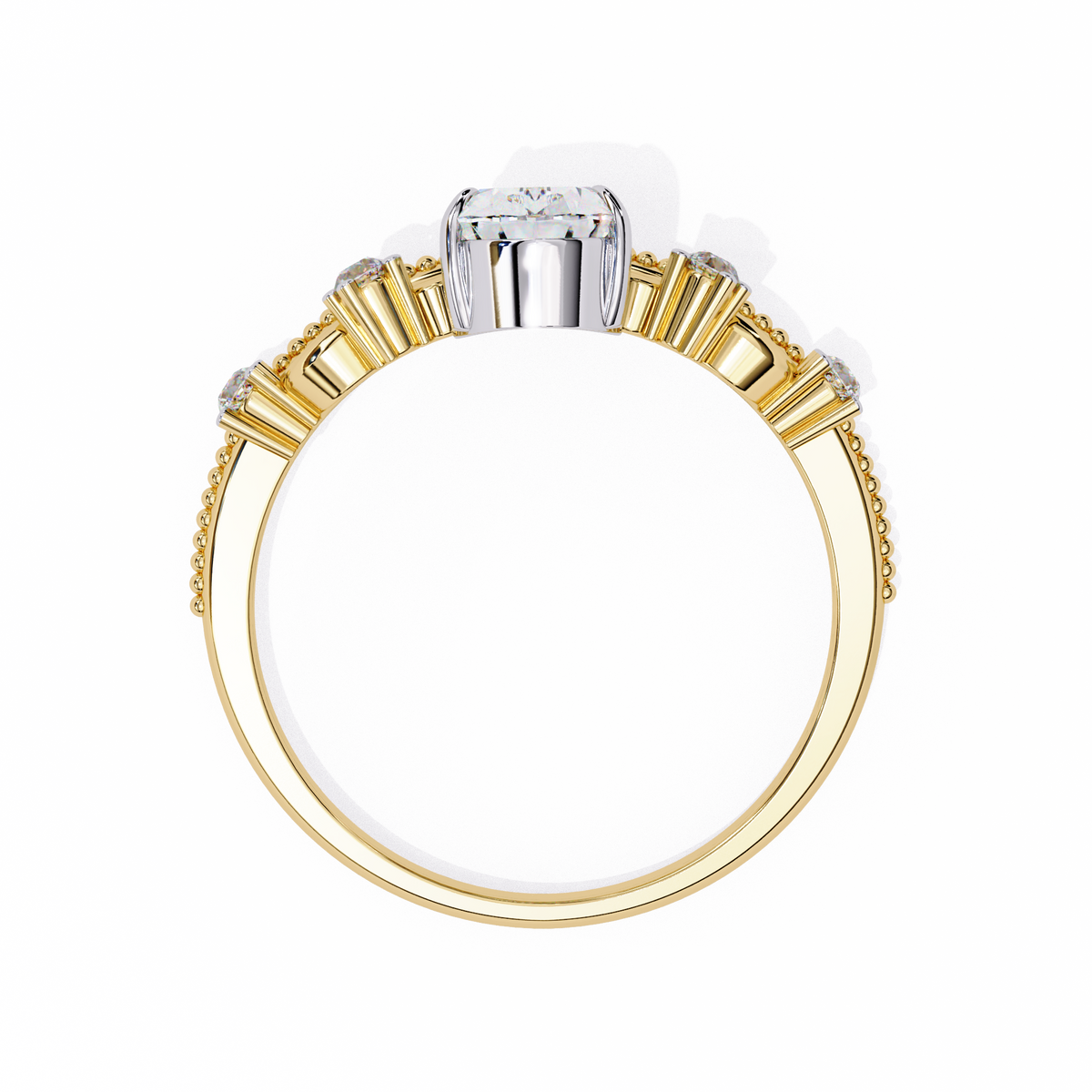 Vintage Pear Cut Lab Diamond Wedding Ring For Women - View 8