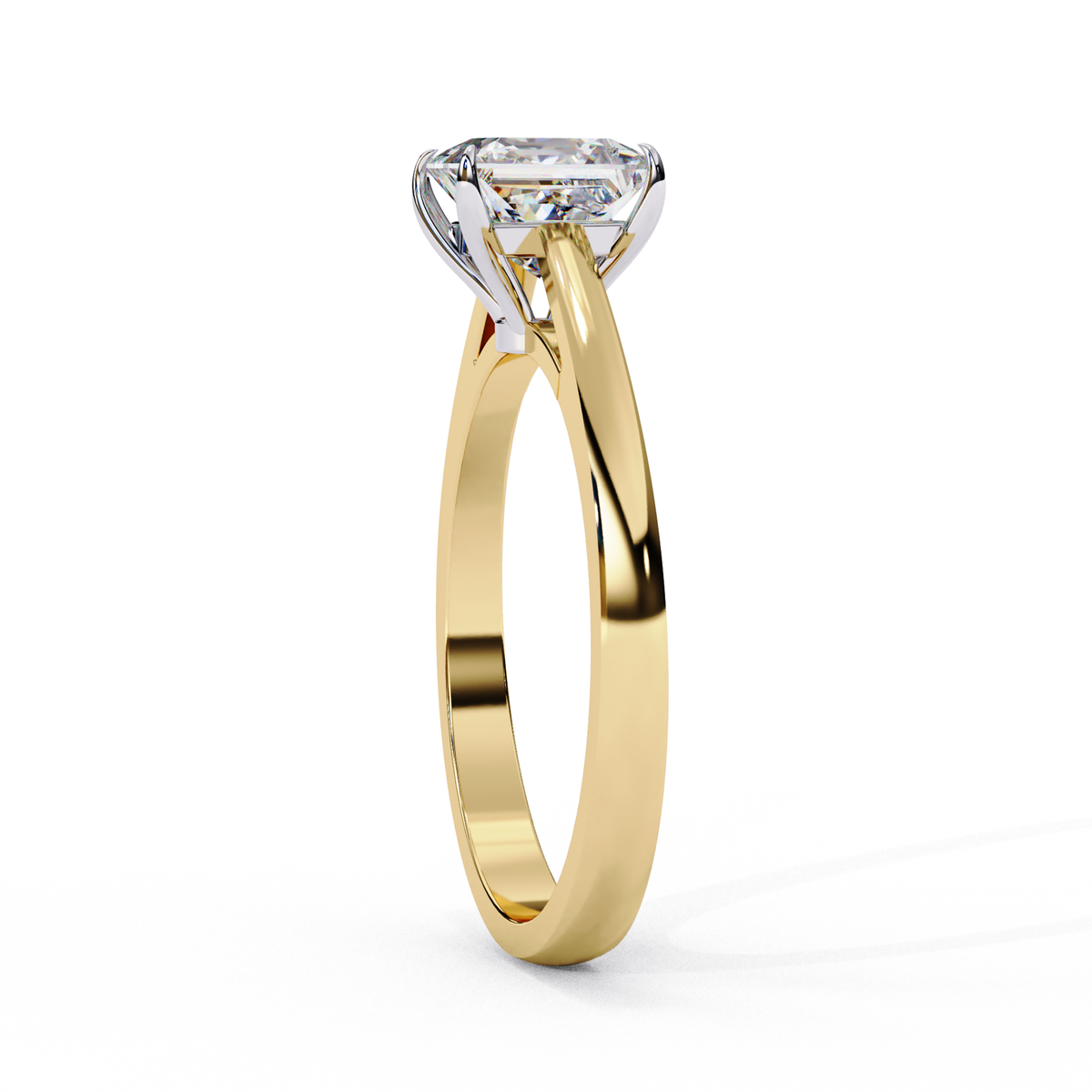 classic princess cut lab diamond solitaire delicate ring - view 5