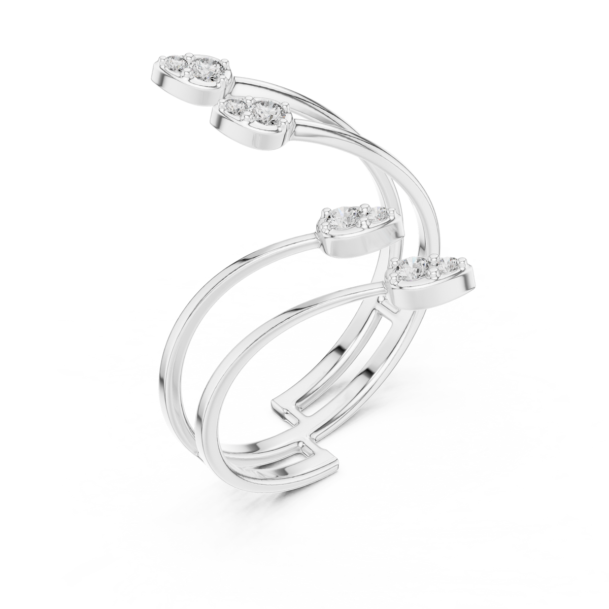 round lab diamond wrap promise ring - view 4